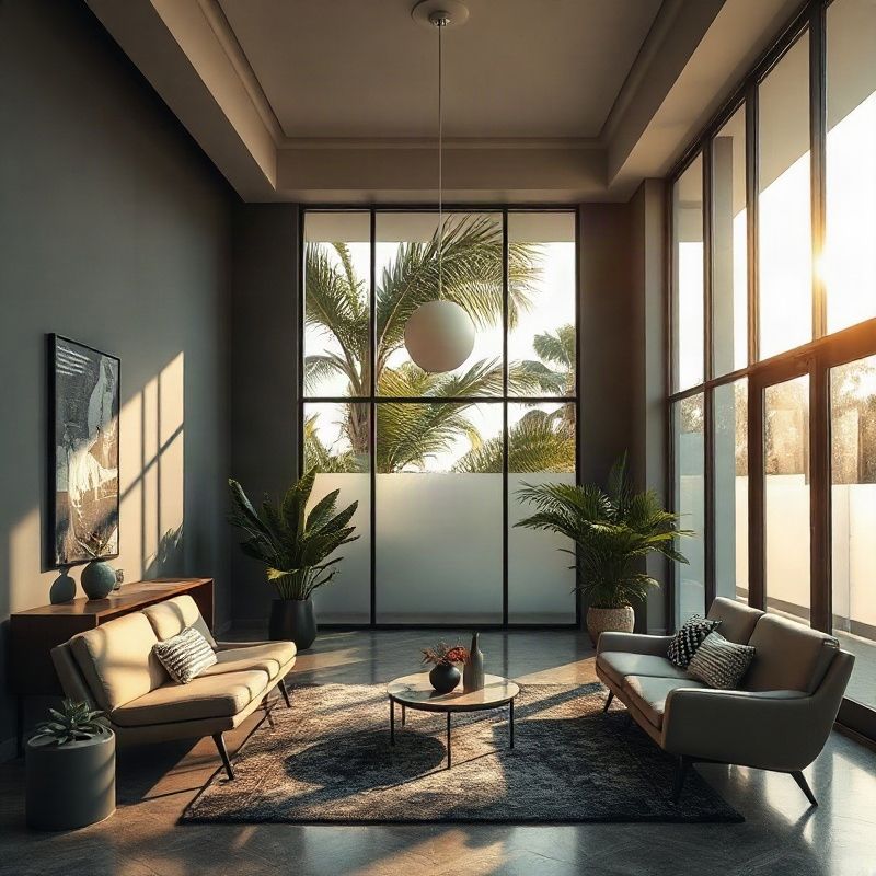 Recepção acolhedora do estúdio de arquitetura em Porto Alegre